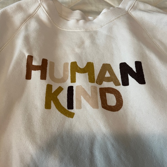 Old Navy maternity sweatshirt “Human Kind” size Medium - Picture 5 of 5